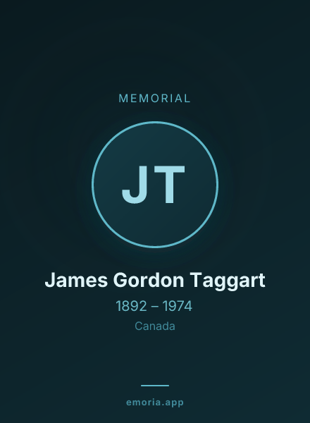 Memorial portrait of James Gordon Taggart