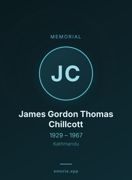 Memorial portrait of James Gordon Thomas Chillcott