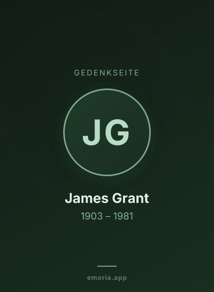 Gedenkportrait von James Grant