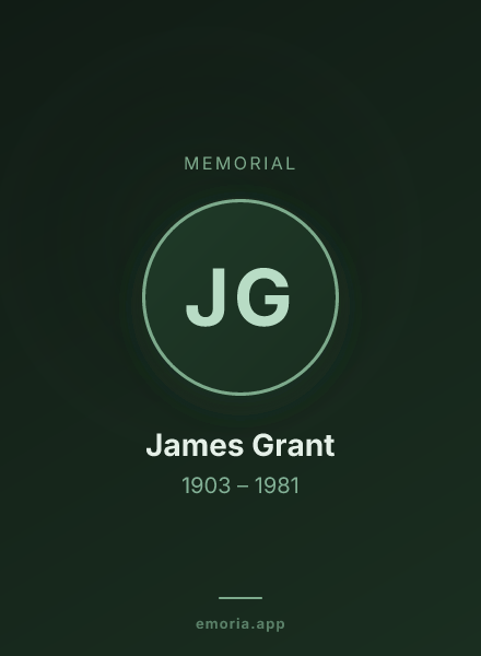 Memorial portrait of James Grant