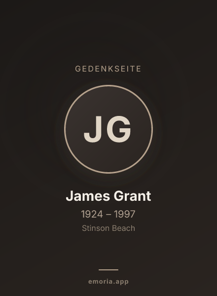 Gedenkportrait von James Grant