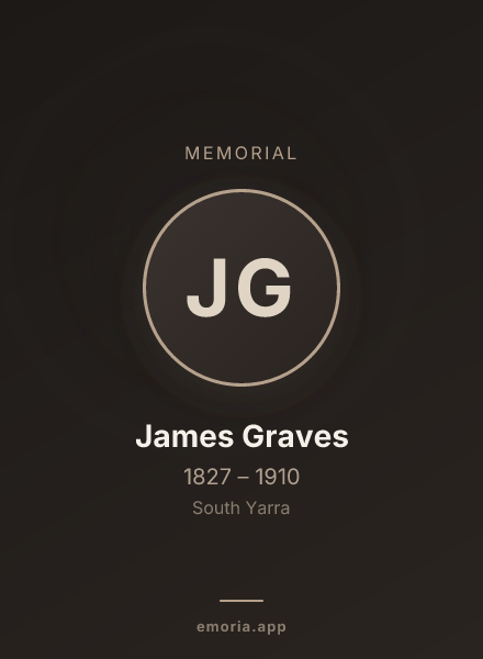 Memorial portrait of James Graves