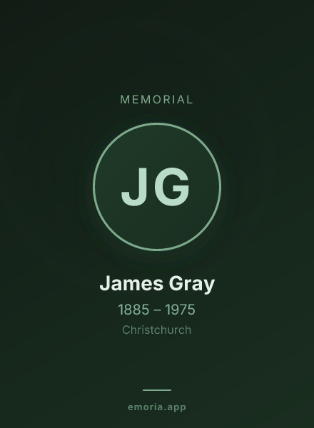 Memorial portrait of James Gray