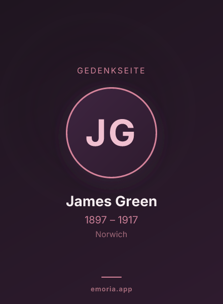 Gedenkportrait von James Green