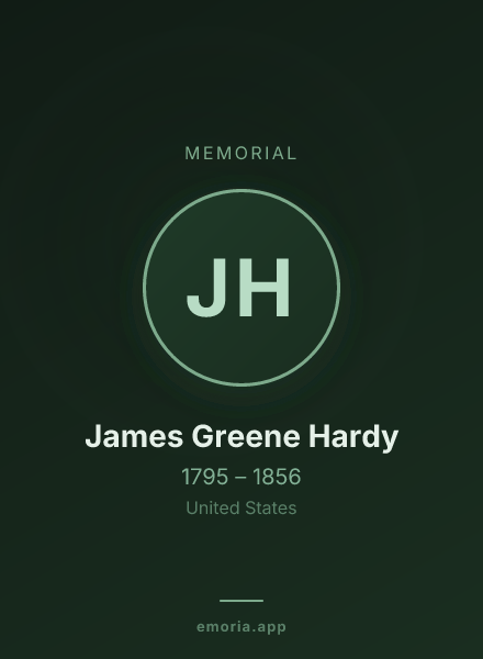 Memorial portrait of James Greene Hardy