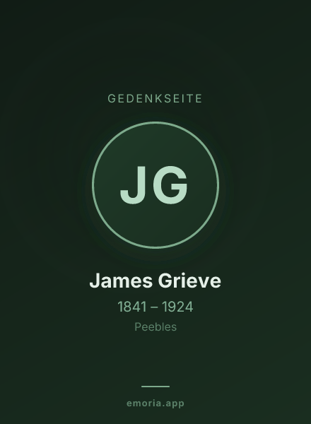 Gedenkportrait von James Grieve