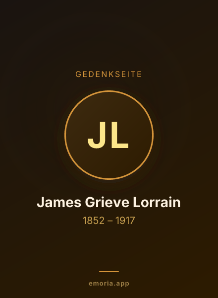 Gedenkportrait von James Grieve Lorrain