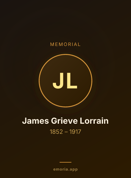 Memorial portrait of James Grieve Lorrain