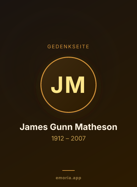 Gedenkportrait von James Gunn Matheson
