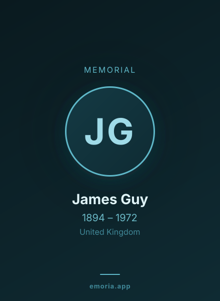 Memorial portrait of James Guy
