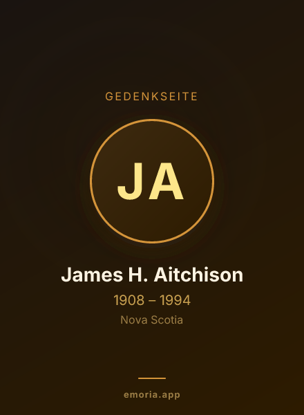 Gedenkportrait von James H. Aitchison