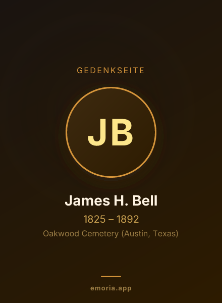 Gedenkportrait von James H. Bell
