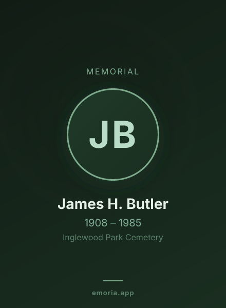 Memorial portrait of James H. Butler
