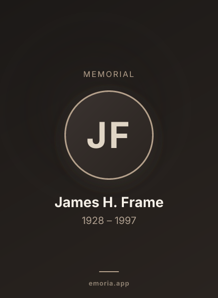 Memorial portrait of James H. Frame
