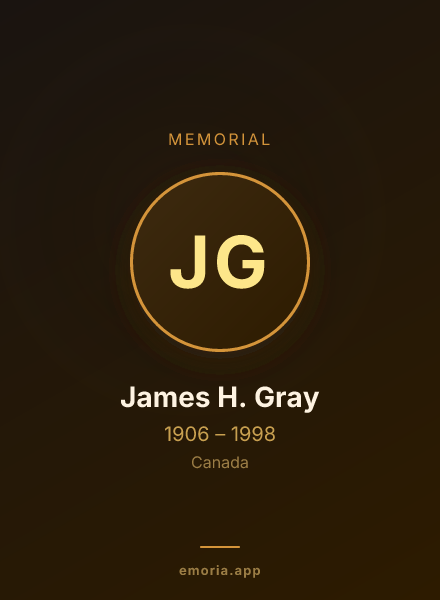 Memorial portrait of James H. Gray