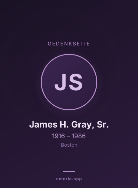 Gedenkportrait von James H. Gray, Sr.