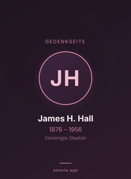 Gedenkportrait von James H. Hall