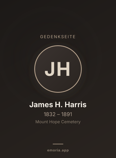 Gedenkportrait von James H. Harris