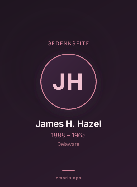 Gedenkportrait von James H. Hazel
