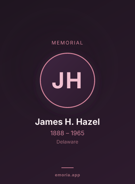 Memorial portrait of James H. Hazel