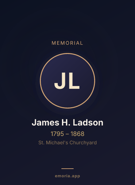 Memorial portrait of James H. Ladson
