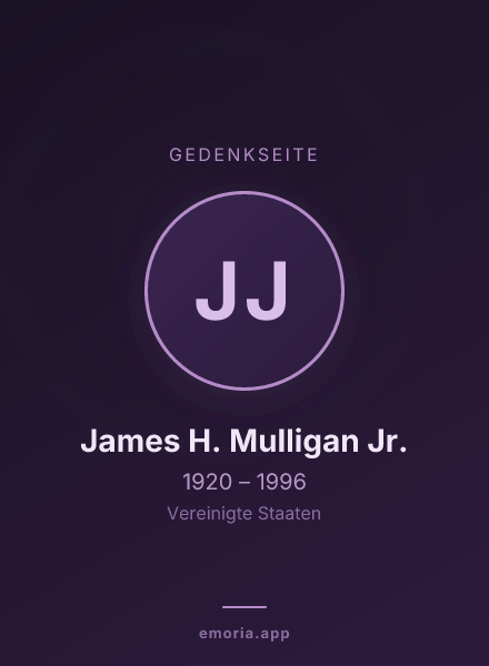 Gedenkportrait von James H. Mulligan Jr.