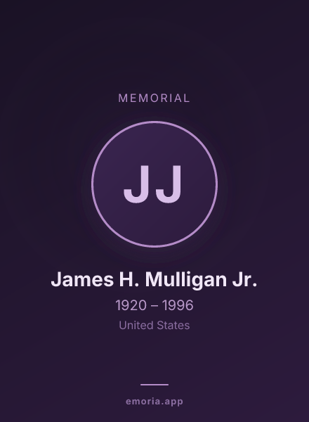 Memorial portrait of James H. Mulligan Jr.