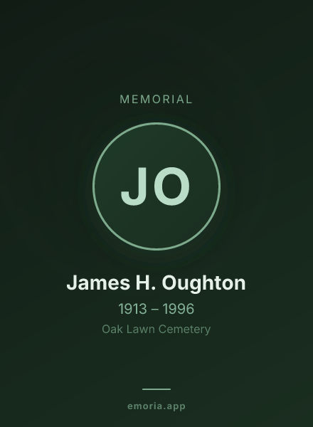 Memorial portrait of James H. Oughton