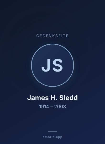 Gedenkportrait von James H. Sledd
