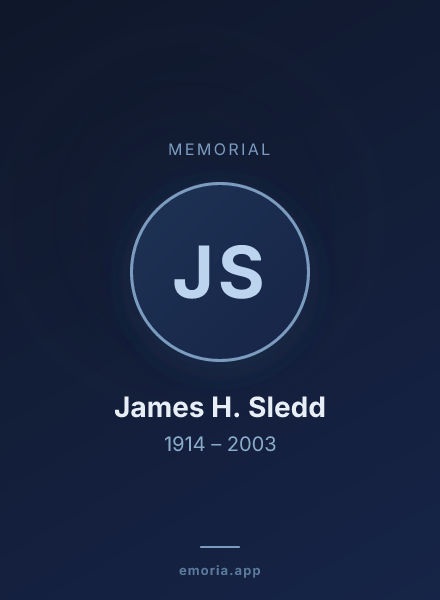 Memorial portrait of James H. Sledd