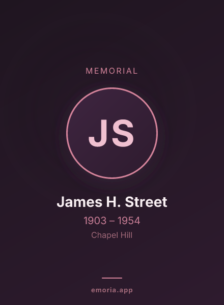 Memorial portrait of James H. Street