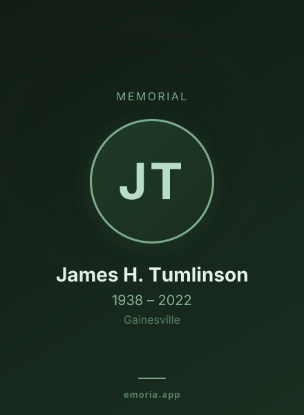 Memorial portrait of James H. Tumlinson