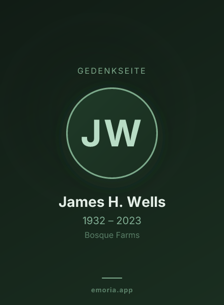 Gedenkportrait von James H. Wells