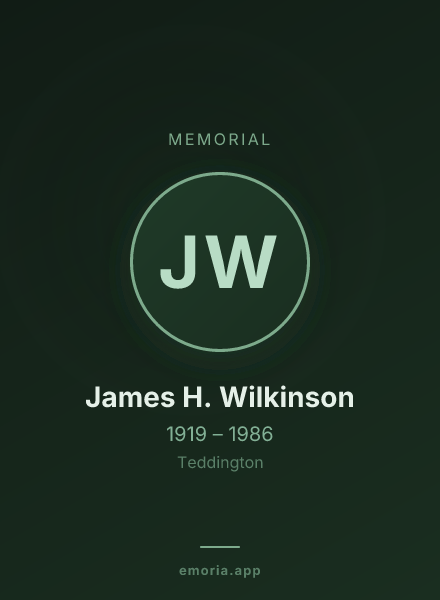 Memorial portrait of James H. Wilkinson