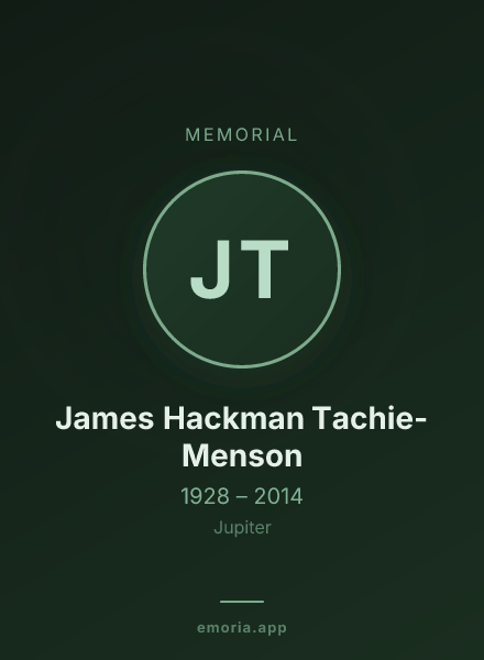 Memorial portrait of James Hackman Tachie-Menson
