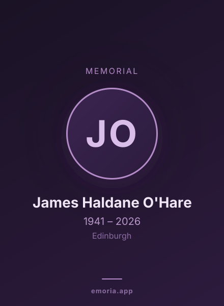 Memorial portrait of James Haldane O'Hare