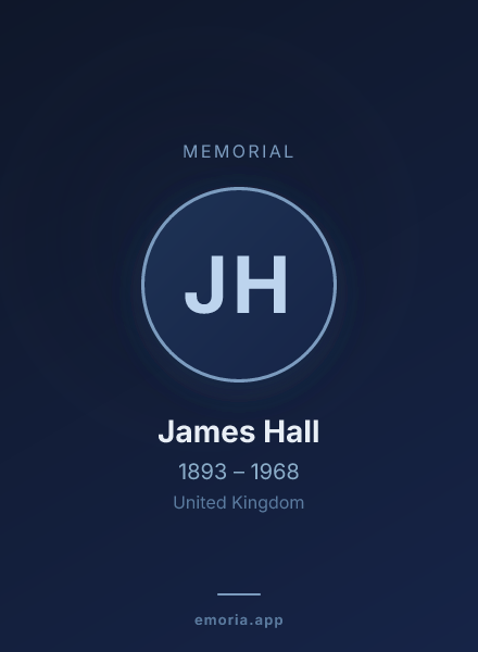 Memorial portrait of James Hall