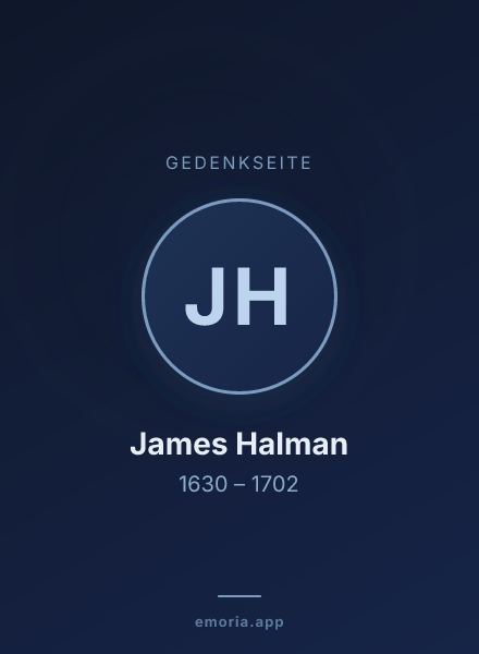Gedenkportrait von James Halman