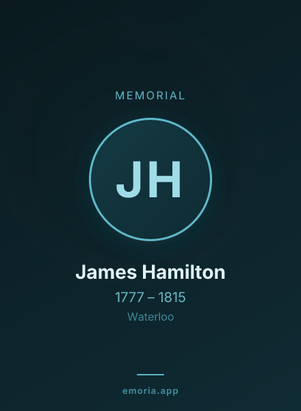 Memorial portrait of James Hamilton