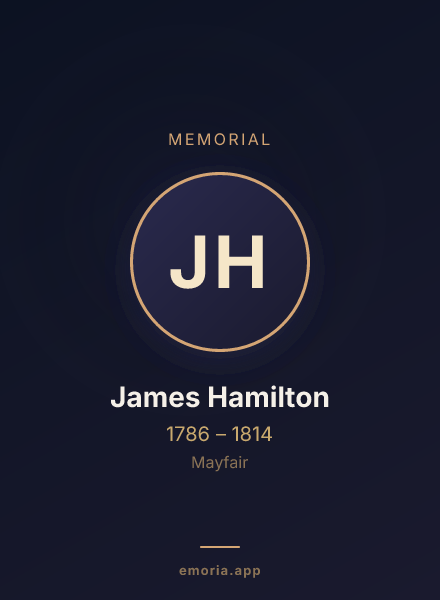 Memorial portrait of James Hamilton