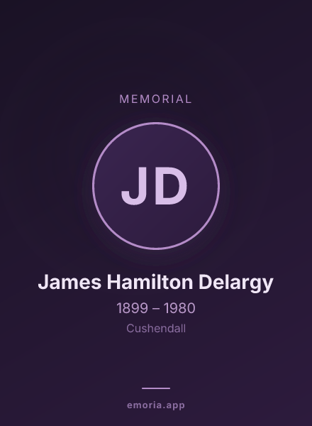 Memorial portrait of James Hamilton Delargy
