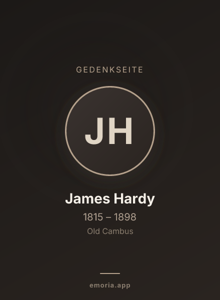 Gedenkportrait von James Hardy
