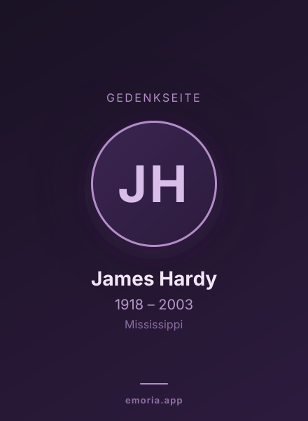 Gedenkportrait von James Hardy