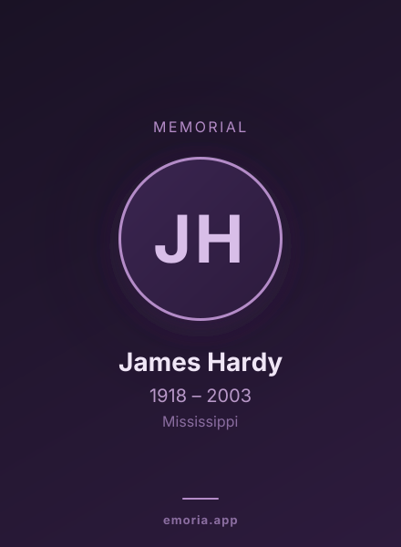 Memorial portrait of James Hardy