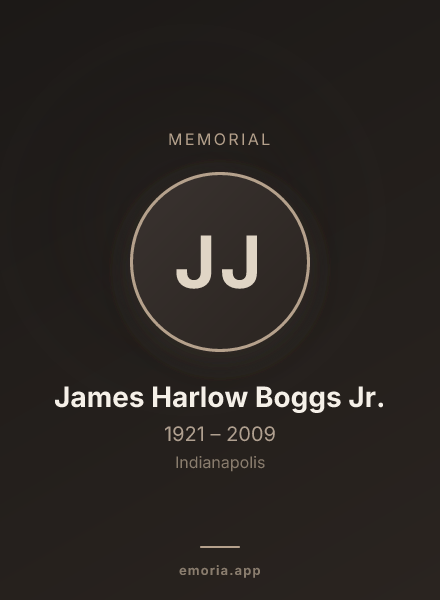 Memorial portrait of James Harlow Boggs Jr.