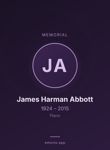 Memorial portrait of James Harman Abbott