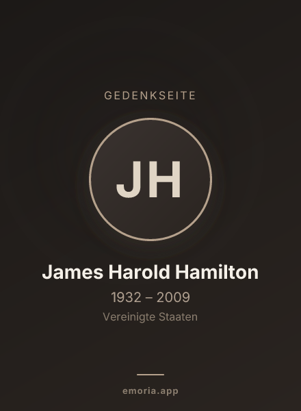 Gedenkportrait von James Harold Hamilton