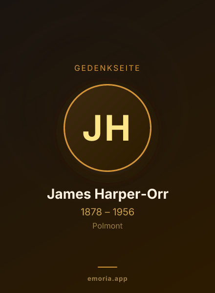 Gedenkportrait von James Harper-Orr
