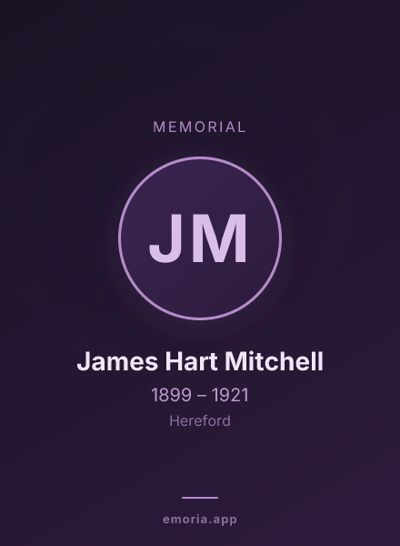 Memorial portrait of James Hart Mitchell