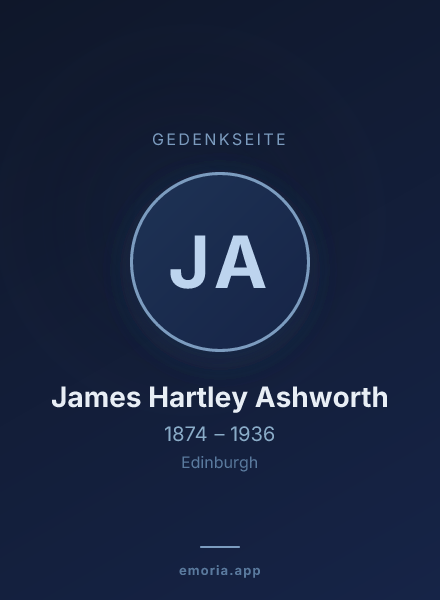 Gedenkportrait von James Hartley Ashworth